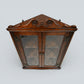 Old Charm Hanging Corner Display Cabinet Leaded Glass Tudor Brown *FREE Delivery