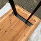 Reclaimed Pine Farmhouse Table Modern Trapezium Metal Industrial Legs Seat 6/8