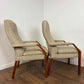 Pair of Vintage Parker Knoll Beech Framed Fireside Armchairs Model PK1158-1169