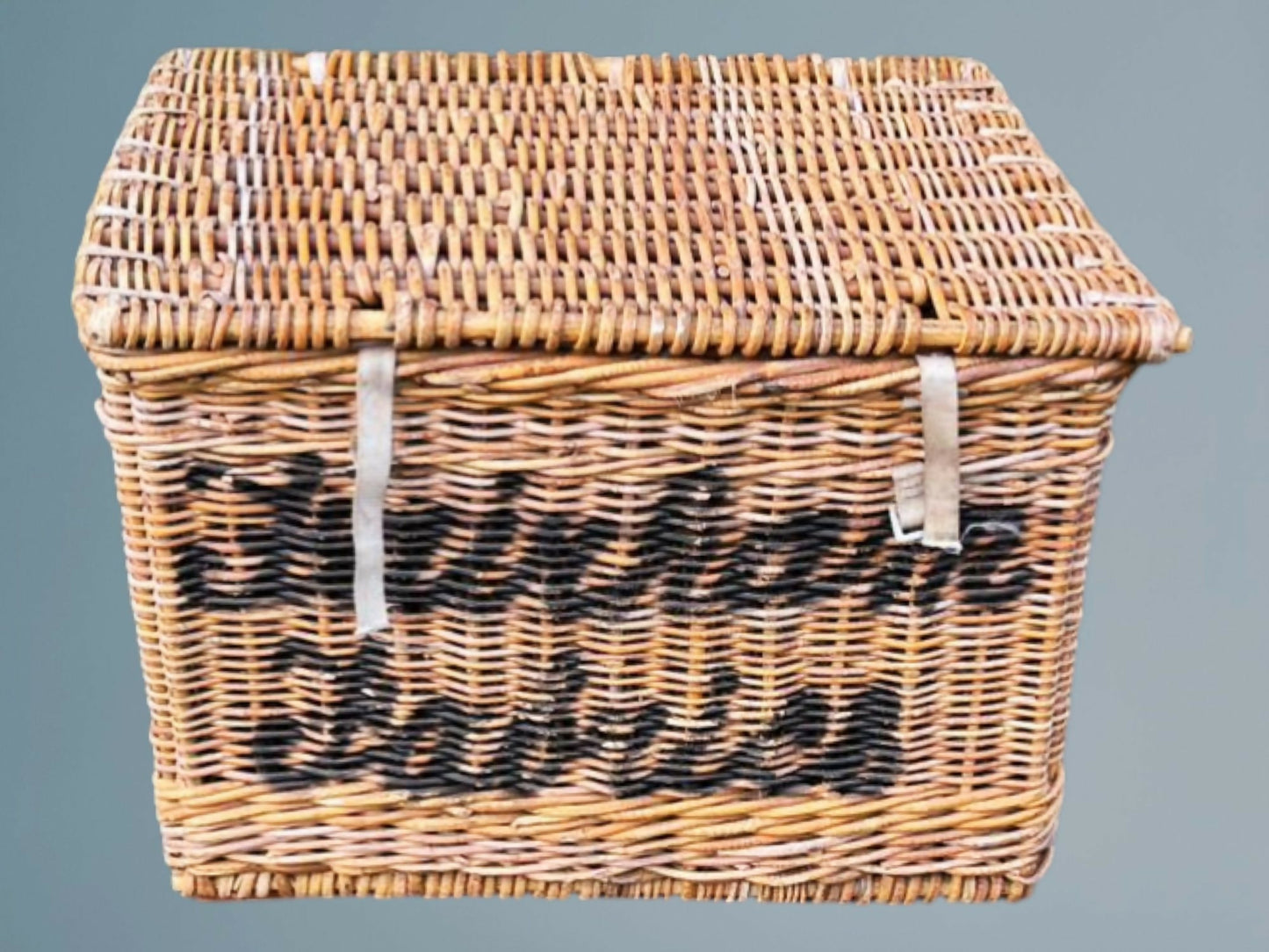 Large Antique Wicker Basket /log Basket