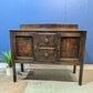 Vintage Oak Sideboard Cupboard With Drawers Dresser Base Service Cabinet English