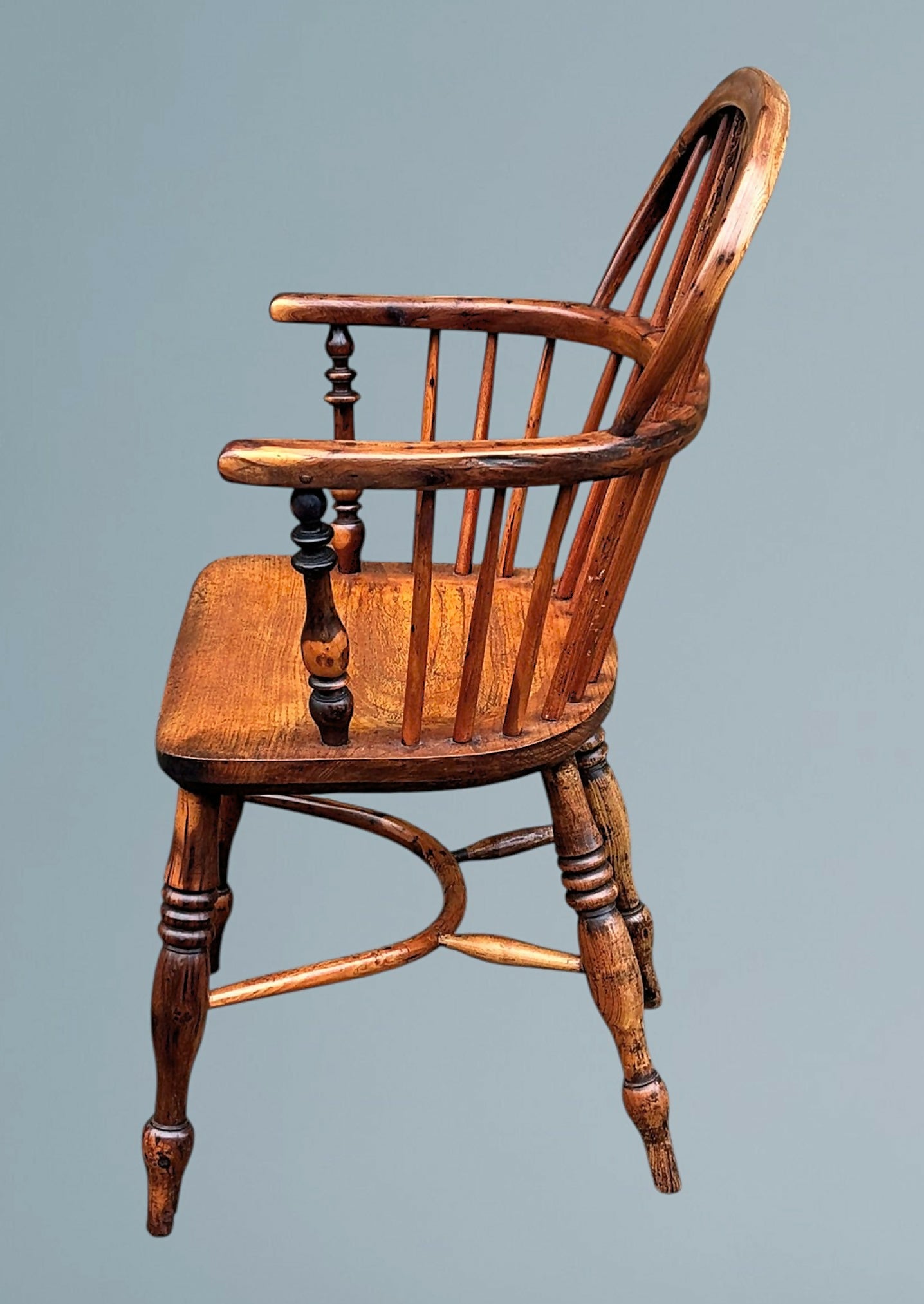 19th Century Yew Wood Windsor Armchair