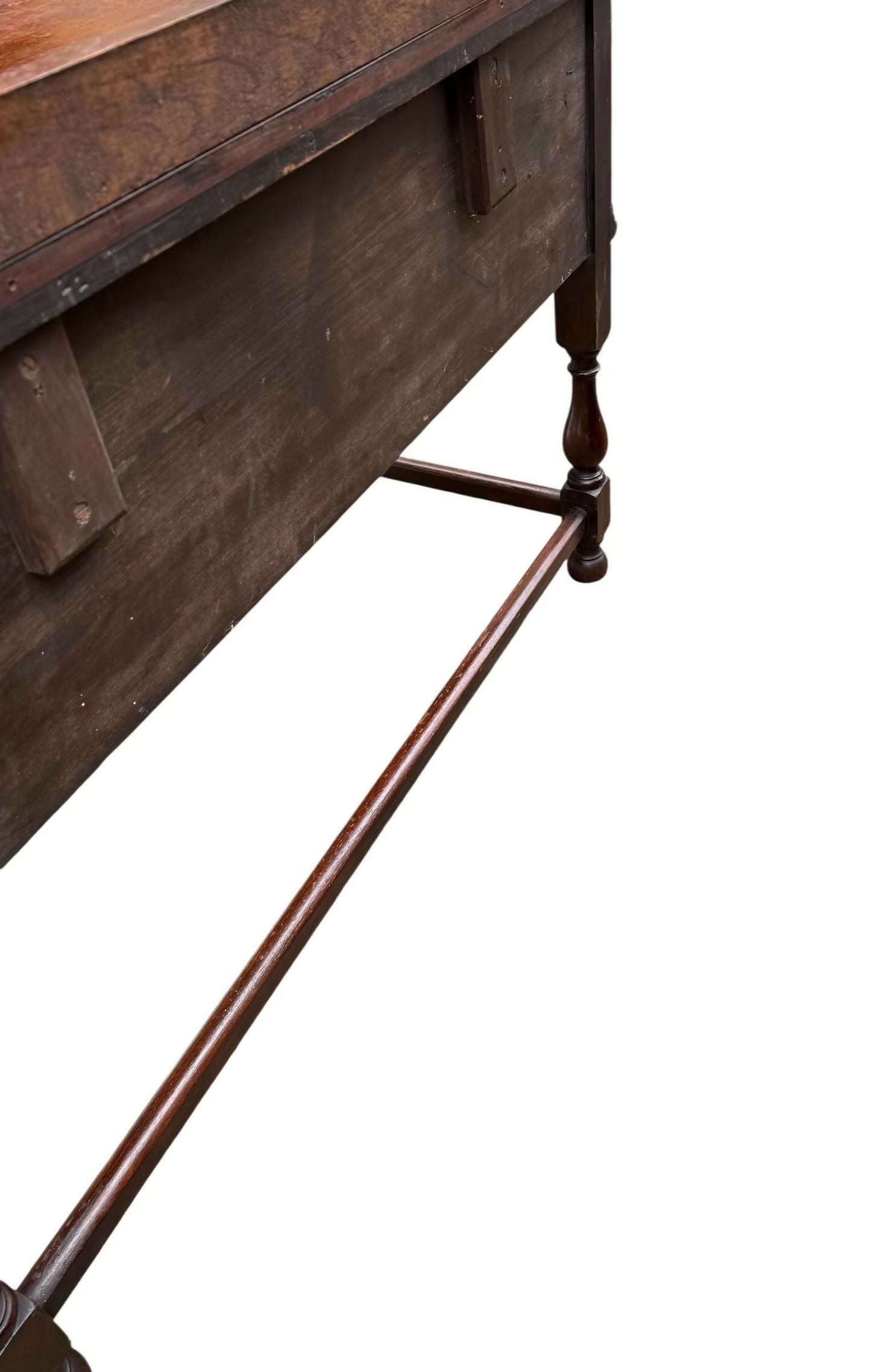 Antique Mahogany 19th C stretcher table desk