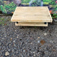 Wooden 2 tier table with hairpin legs