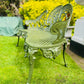 Cast Aluminium Garden Bench finished in Olive Green