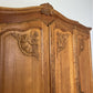 Wardrobe Vintage French Louis XVI Style Oak Four Door Carved Armoire LOT 6399