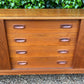Danish Teak Mid Century Sideboard with Sliding Doors by Clausen and Son