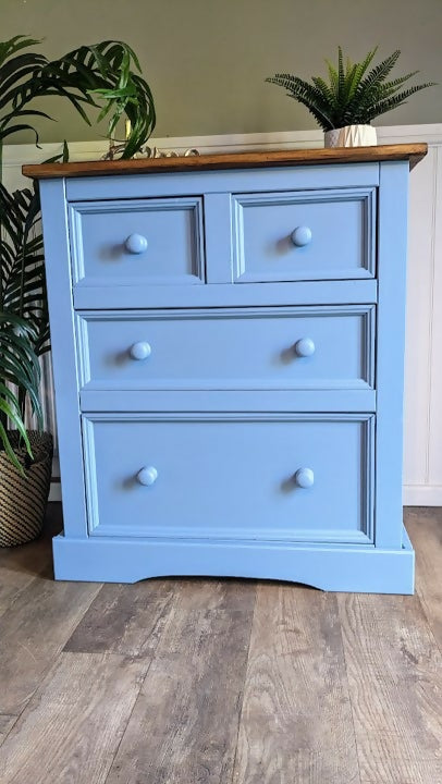 Blue Painted Chest of Drawers R230801 1