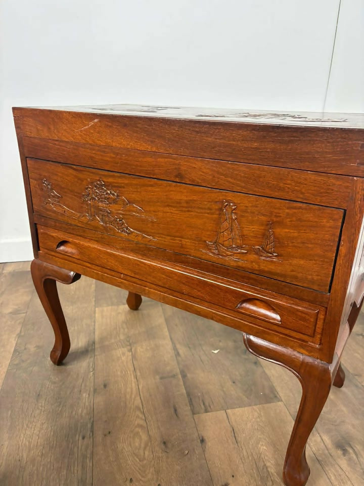Oriental Style Camphor Wood Sewing Chest