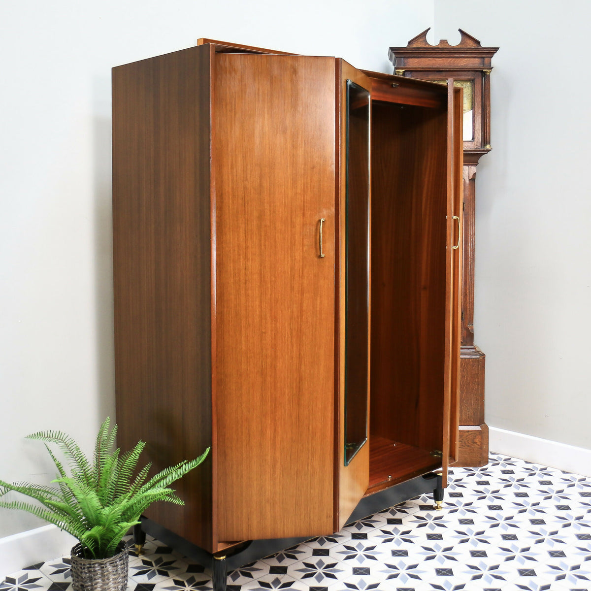 G Plan Double Wardrobe with Triple Doors. Tola and Black Librenza