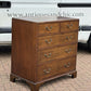 Vintage Mahogany Chest Of Drawers. Brass Handles, Bracket Feet, Fine Propotions