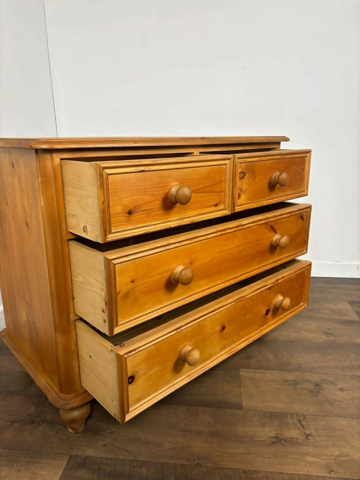 Victorian Style Pine Chest Of Drawers