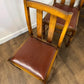 Vintage Set Of Six Oak Dining Chairs