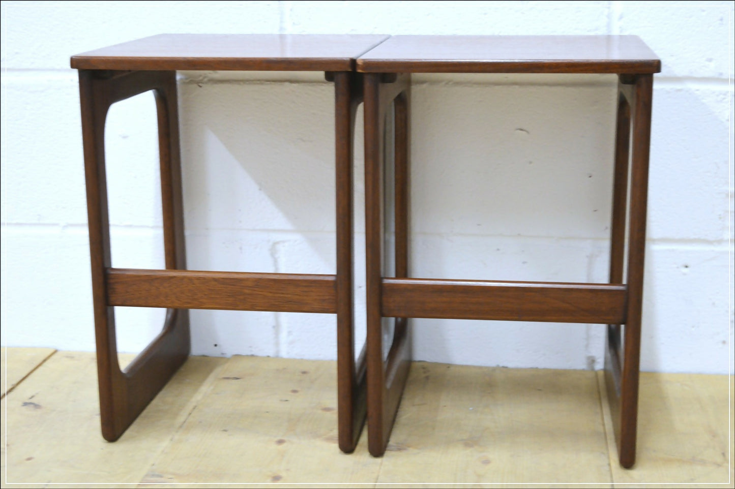 Vintage Bedside Table Set Of 2 Pair McIntosh Teak Danish Design Mid Century