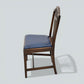 6 Georgian Mahogany Dining Chairs Blue Faux Leather Seats FREE UK Delivery