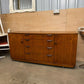 Mid Century Teak Sideboard Double Cupboard 4 Drawers On Castors Possibly Jentiqu