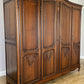 Wardrobe Vintage French Louis XVI Style Oak Four Door Carved Armoire LOT 6502