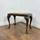 Vintage Oak Stool With Floral Tapestry Top