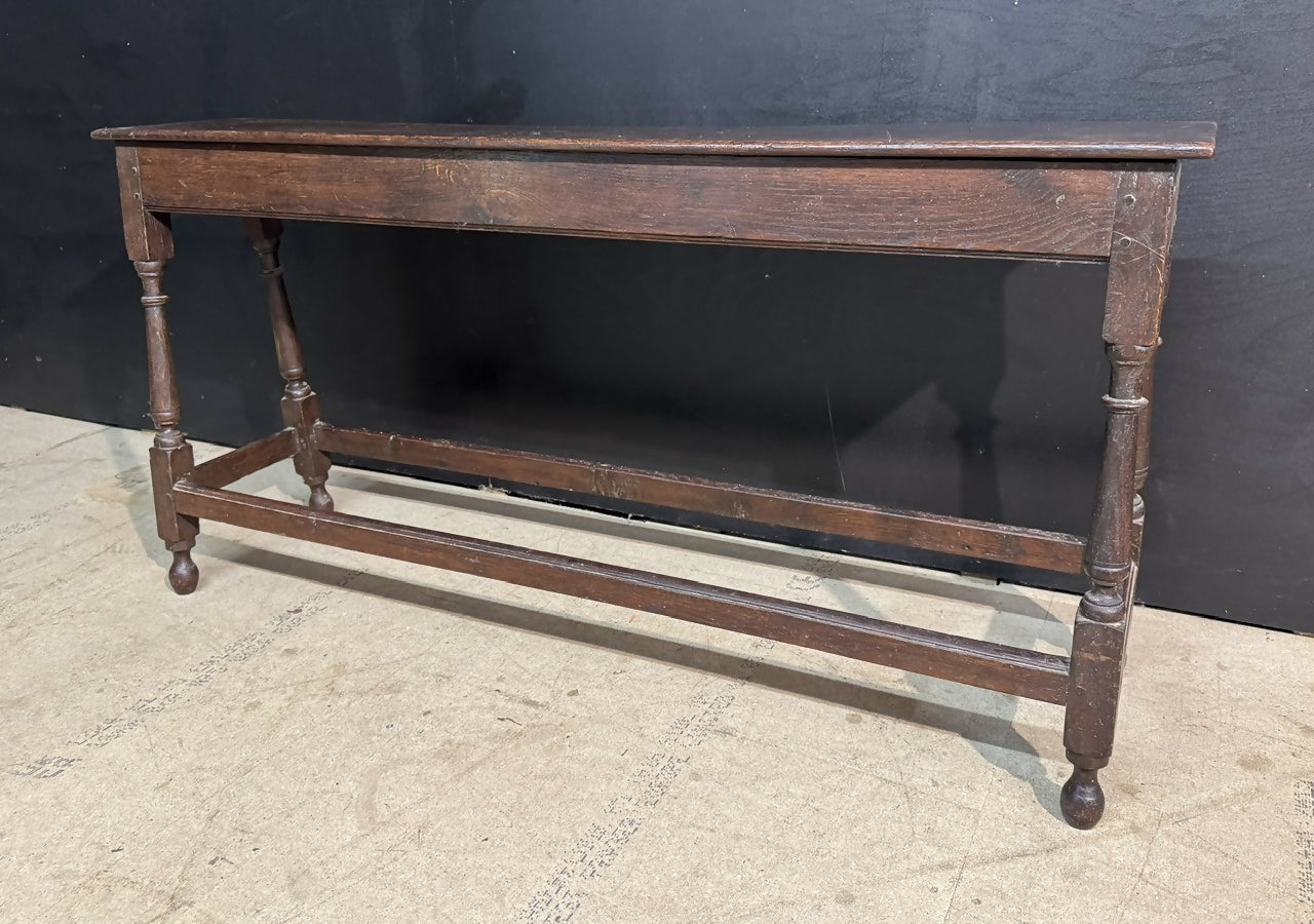 Rare Long Georgian Oak Joint Stool