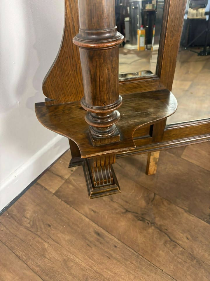 Art Nouveau Carved Sideboard Mirror
