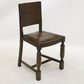 Vintage Oak Hall/Bedroom Chair With Brown Leather Drop In Seat FREE UK Delivery. SBR8480/2410C