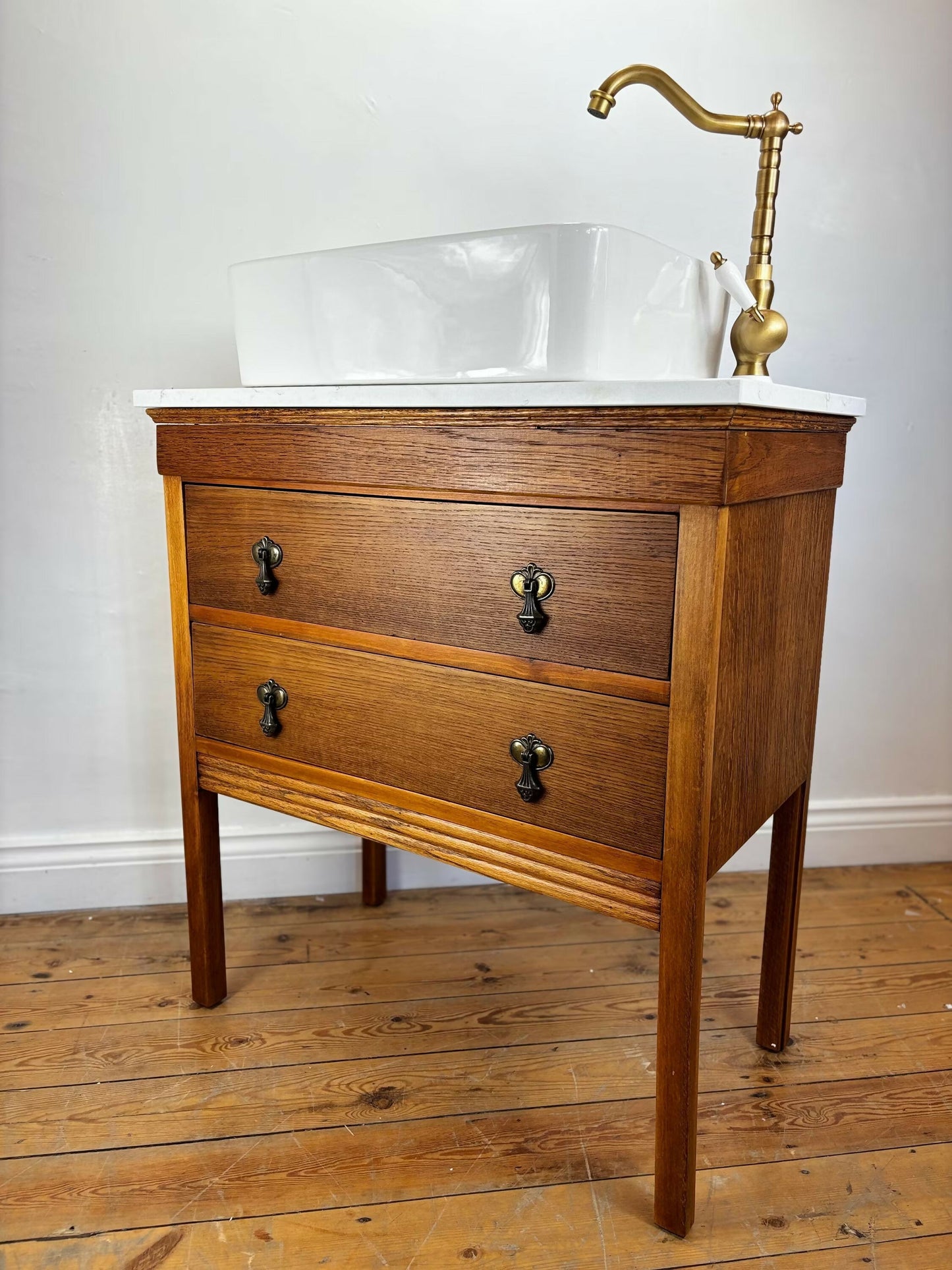 Vintage Vanity Unit Made to Order Vanity Unit Custom Made Bathroom Furniture Antique Traditional Bathroom Washstand Basin Unit