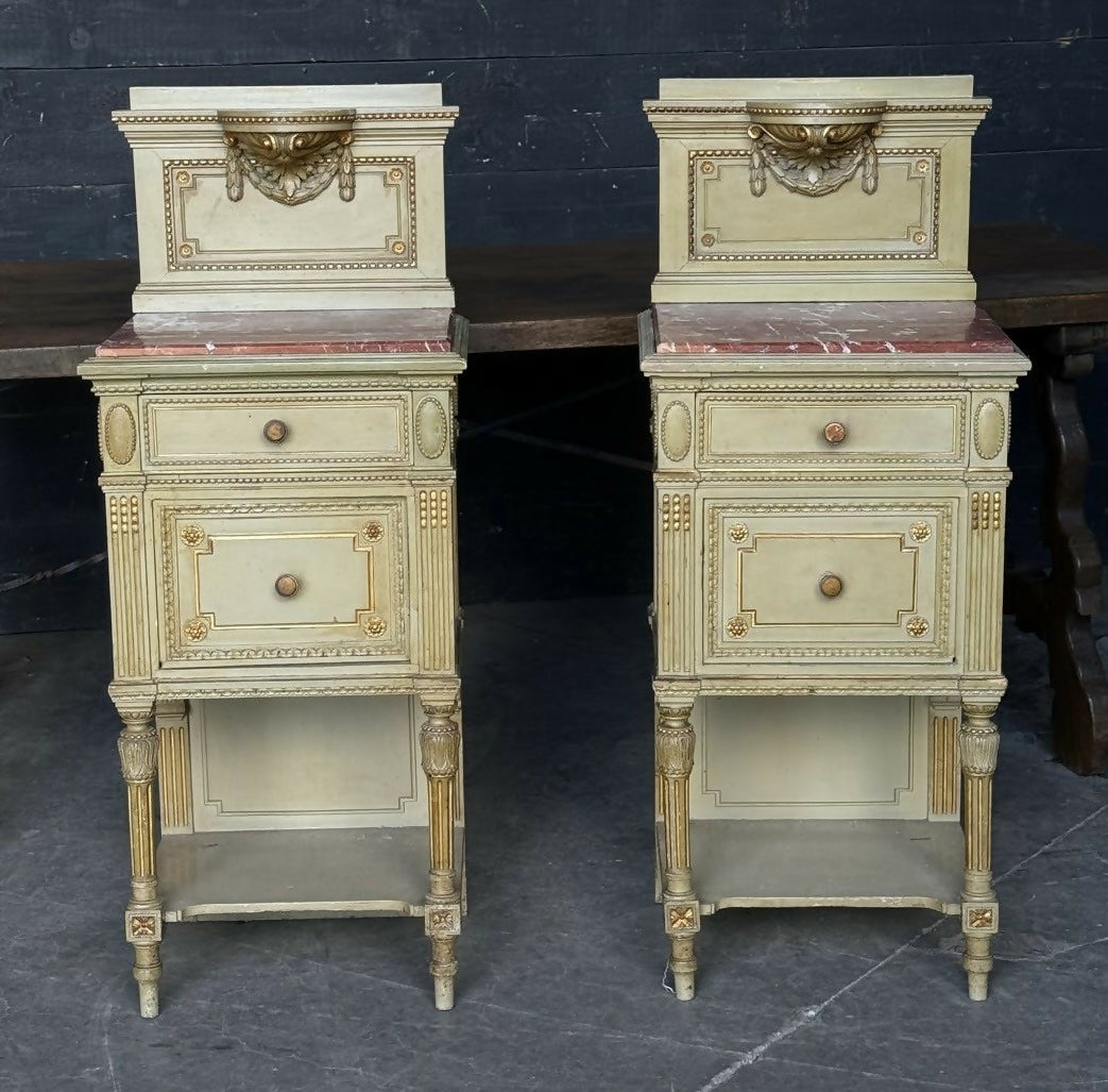 Wonderful Pair French Bedside Cabinets