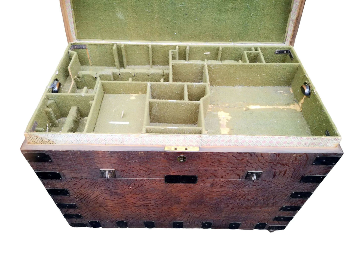 19th Century Oak & Metal Banded Silver Chest