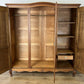 Wardrobe Vintage French Louis XVI Style Oak Three Door Carved Armoire LOT 6508