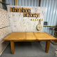 Large Extending Dining Table Oak Furniture Land Chunky Legs 7ft+ Seats 8