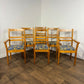 Set Of Six Contemporary Pine Dining Chairs – Including Two Carvers