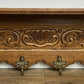 Coat Rack Vintage French Oak 6 Hooks Wall Shelf Carved Coat Hanger LOT 6551