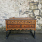 Vintage Chest Of Drawers Oak Tallboy Cabinet Three Drawer Chest With Ebonised Detailing