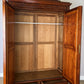 Wardrobe Antique French Style Mahogany Mirrored Two Door Carved Armoire LOT 6543