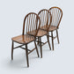 3 Antique Old Pub Style Kitchen Chairs Windsor Bow Back Elm Seats FREE Delivery*
