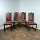 Vintage Set Of Four Oak Dining Chairs