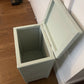 Mid century laundry basket repainted light green