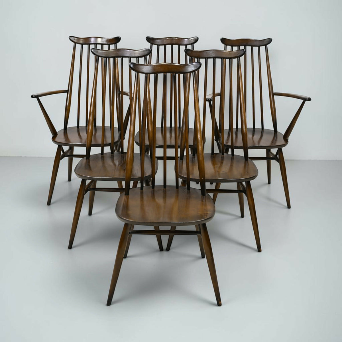 Set Of 6 Ercol Goldsmith Dining Chairs Including 2 Carvers FREE UK Delivery*