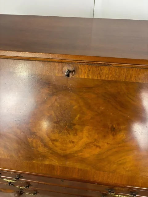Vintage Queen Anne Style Walnut Bureau – Northampton Cabinet Company