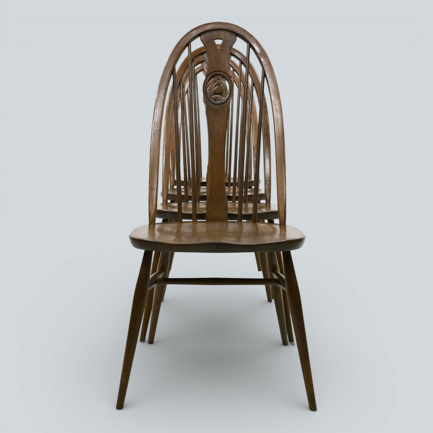 4 Ercol Windsor Swan Bow Back Dining Chairs Golden Dawn EXC FREE UK Delivery*