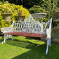 Coalbrookdale Style White Vintage Ornate Garden Bench