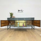PAINTED TO ORDER Refinished Vintage Large Nathan Sideboard Drinks Cabinet In Deep Dusky Olive Green