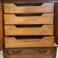 Vintage mid century Maple linen cupboard drawers by Thomasville