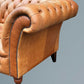 English Fully Buttoned Leather Chesterfield Sofa
