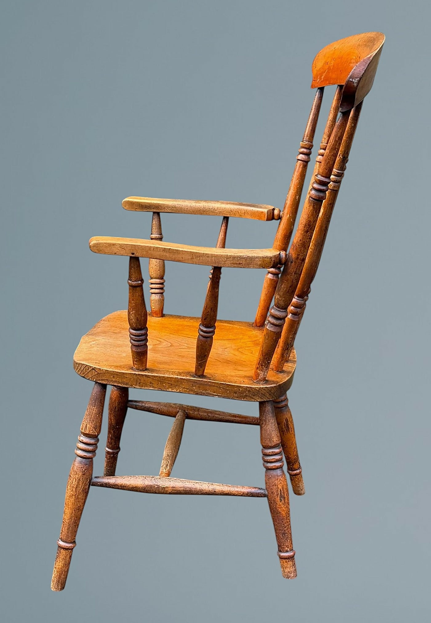 Antique English Windsor Armchair Stamped WMW