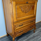 Cabinet Vintage French Louis XIV Style Writing Bureau Carved Sideboard LOT 3526