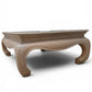 Vintage Refinished Solid Wood Coffee Table | Hand-Engraved Floral Design