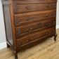 Chest of Drawers Vintage French Louis Oak 4 Drawers Carved Cabinet LOT 6269