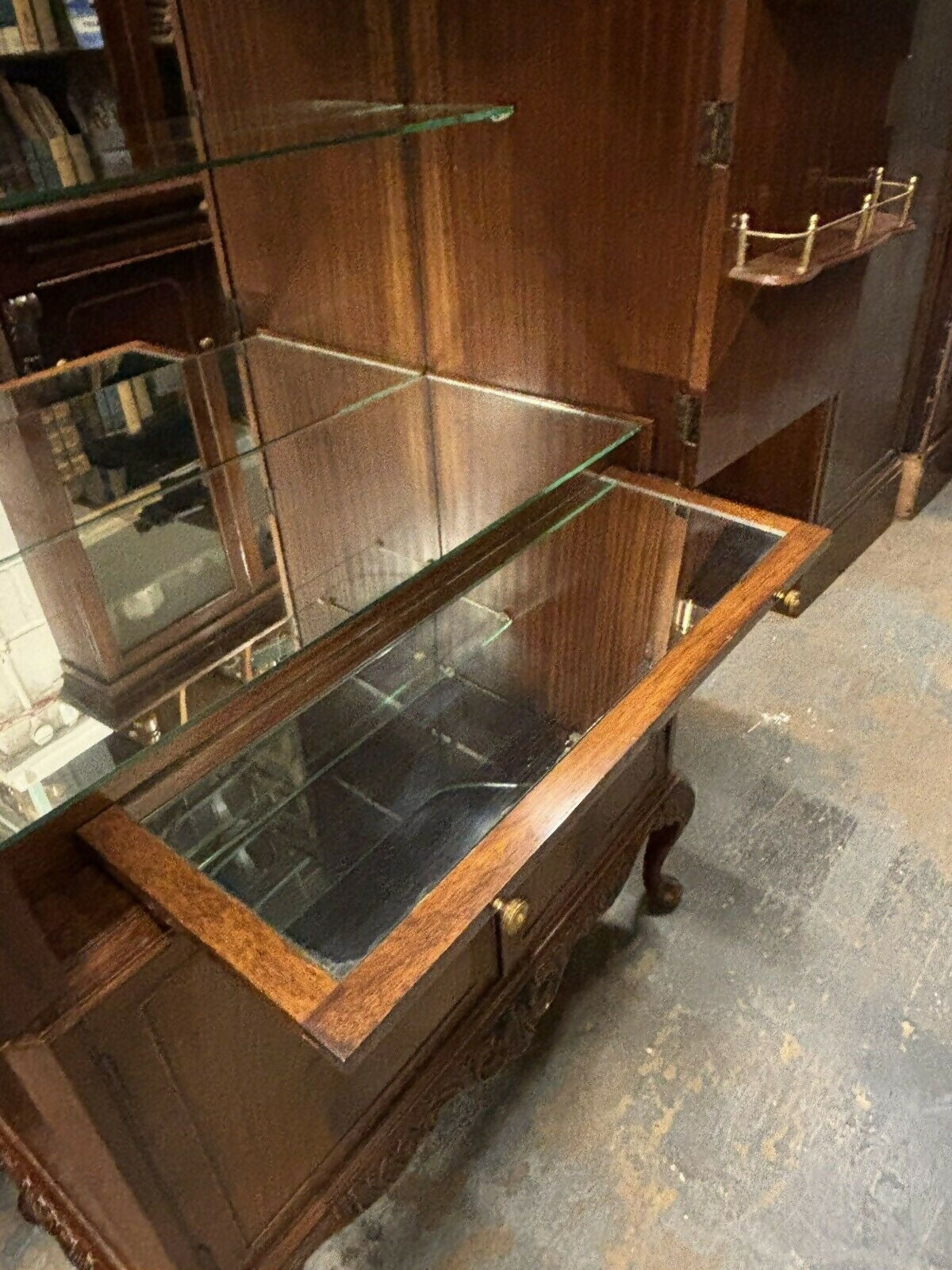 Cocktail Cabinet. With Fitted Interior, Pull Out Tray, Cupboard Underneath.