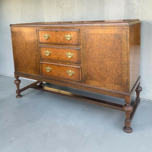 Vintage Sideboard Walnut Art Deco Cabinet